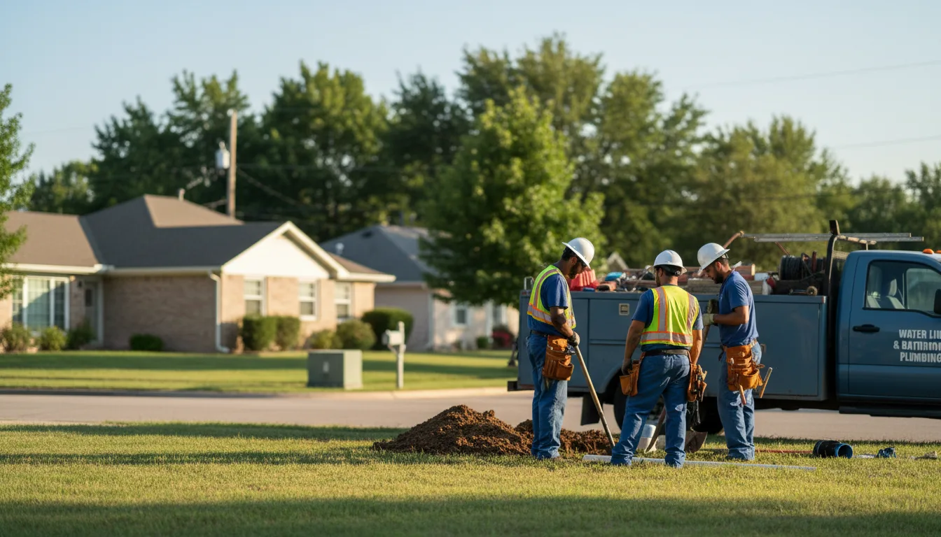 Residential water line and bathroom plumbing service in Kingdom City, MO